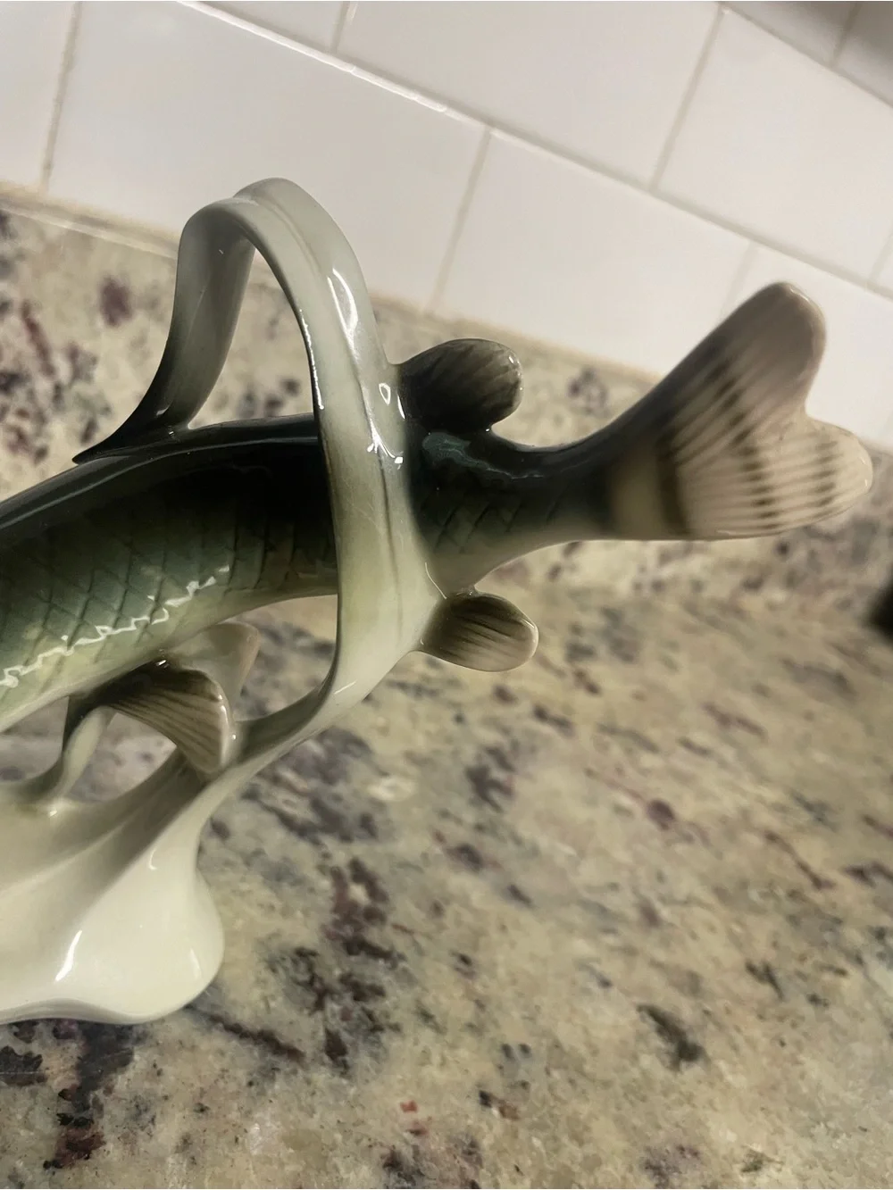 vintage Royal Dux Bohemia porcelain figurine pickerel or pike fish collect dad